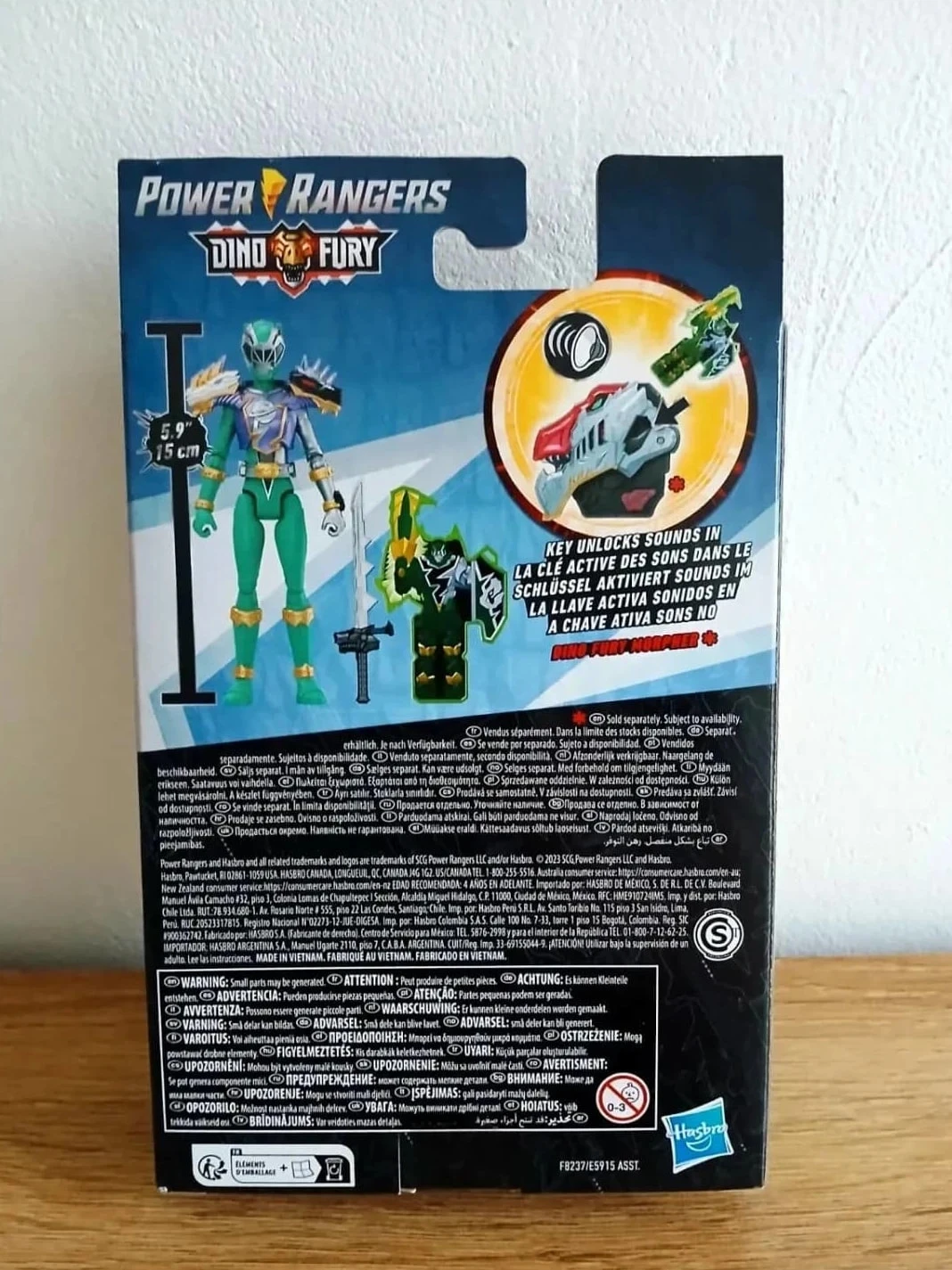 Figurinha Power Rangers Dino Fury Armadura Cósmica Ranger Verde 15cm – photo 2